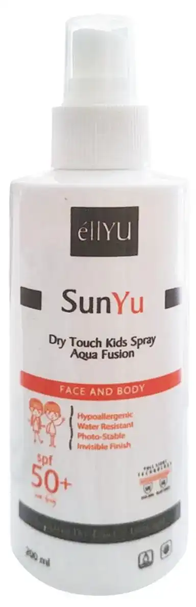 واقي شمس إليو سونيو دراي تاتش سبراي للوجه والجسم للأطفال ، عامل حماية من الشمس 50+، 200 مل
