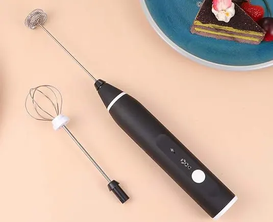 مضرب نيسكافيه والحليب الكهربائي،قابلة لإعادة الشحن USB، أسود
