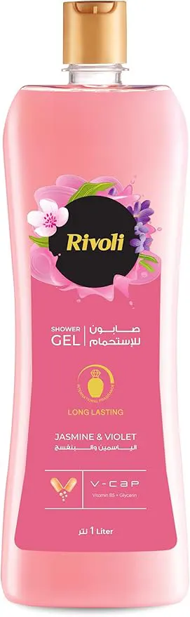Rivoli Shower Gel with Jasmine and Violet, 1 Liter.