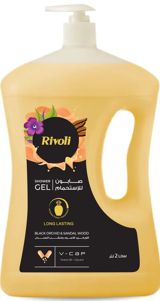 Rivoli Shower gel with black orchid and sandalwood , 2 liters