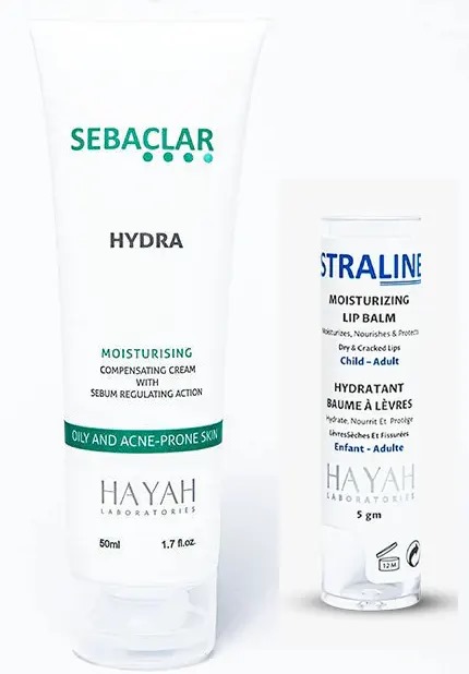 سيباكلار هيدرا كريم ترطيب يومى للبشرة الدهنية 50 مل + ليب بالم ستارلين من شركة حياة