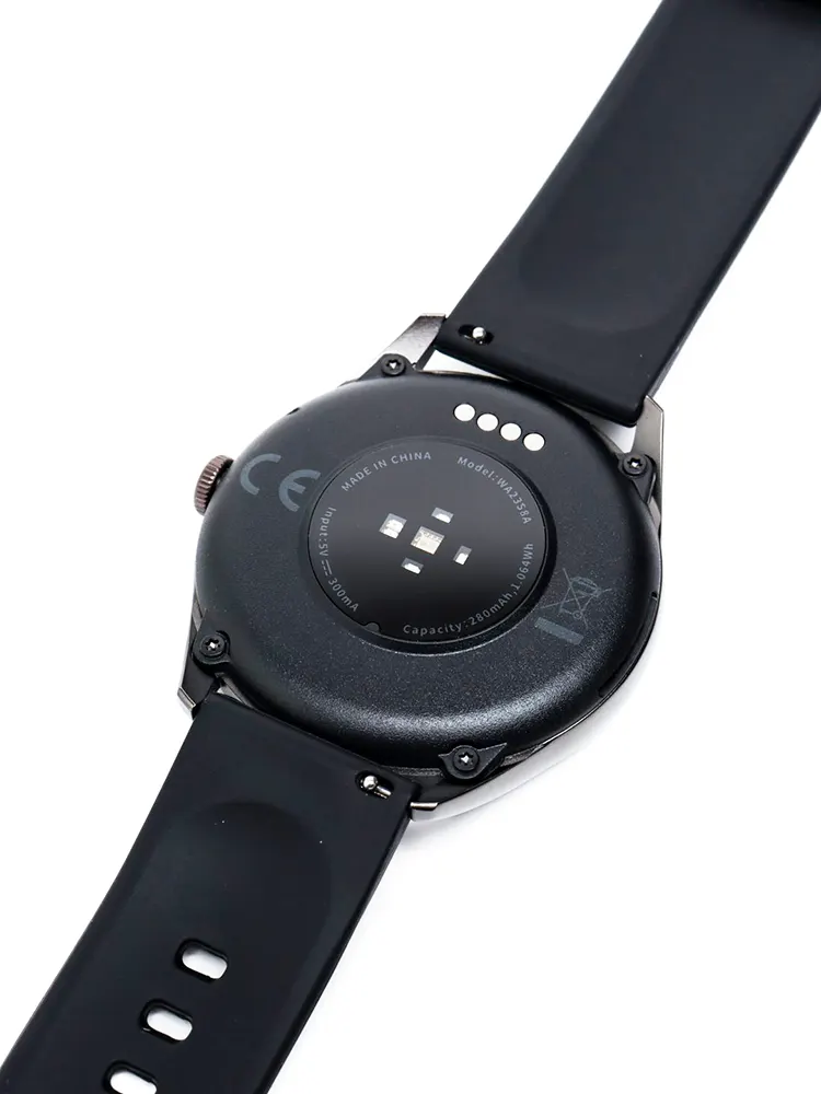 ساعة QCY الذكية GT، شاشة اموليد 1.43 بوصة، حزام سيليكون، مقاومة للماء، رمادي