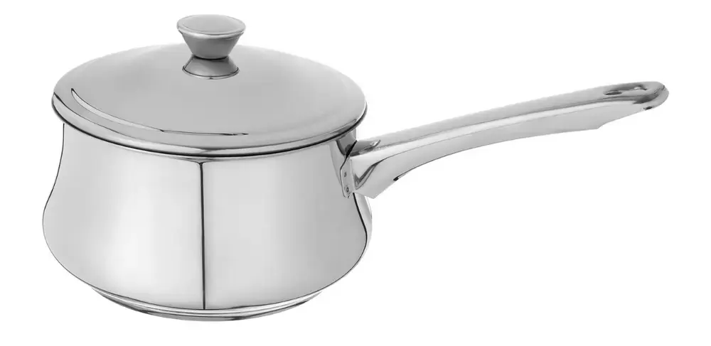 Zahran stainless steel casserole with handle, size 16 cm, silver