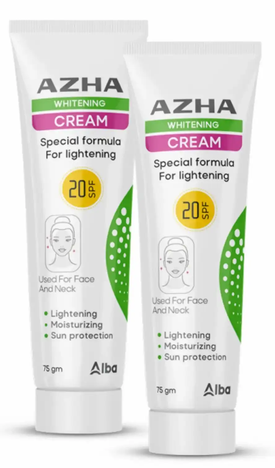 AZHA WHITENING CREAM ( 1+1 ) 75 gm