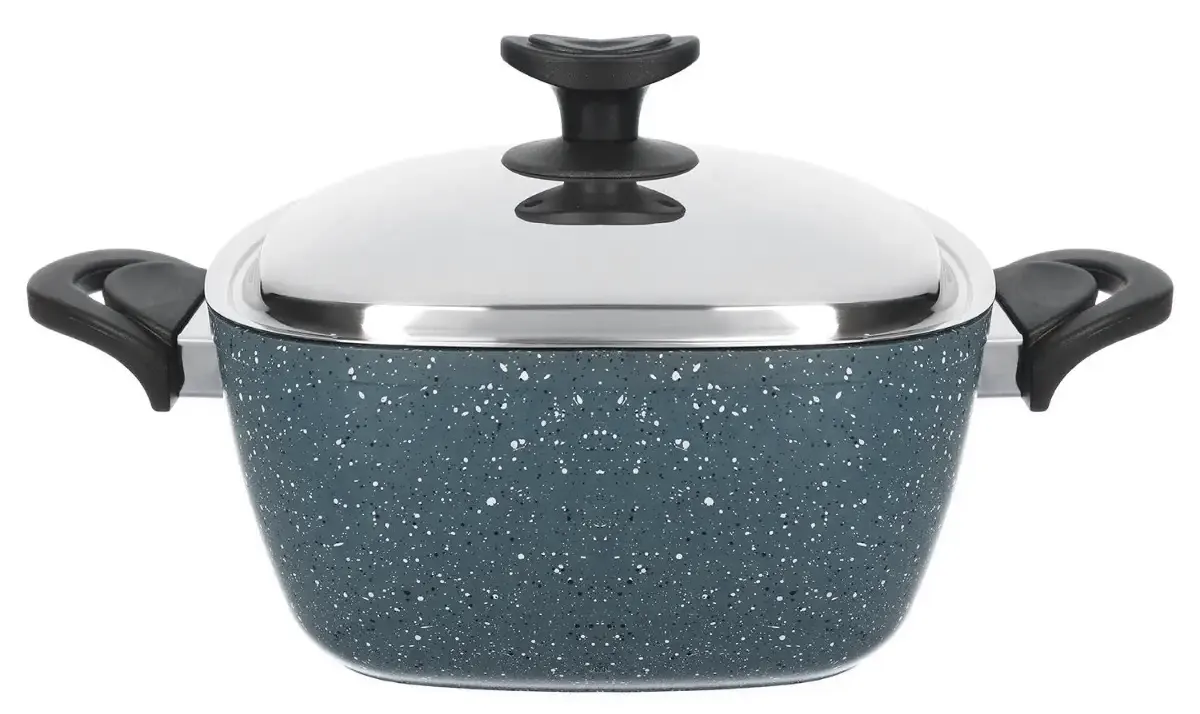 Saflon Square Granite Pot, Size 20, Grey