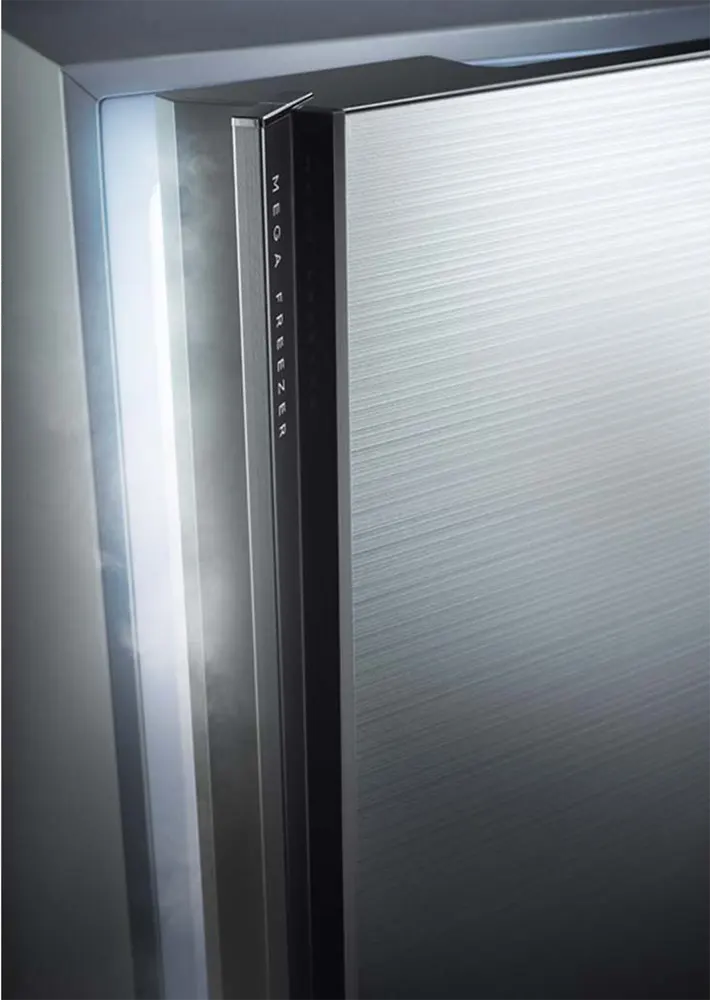 Sharp Refrigerator, No Frost, 538 Liters, 2 Doors, Inverter, Digital, Plasma, Silver Glass, SJ-GV69G-SL