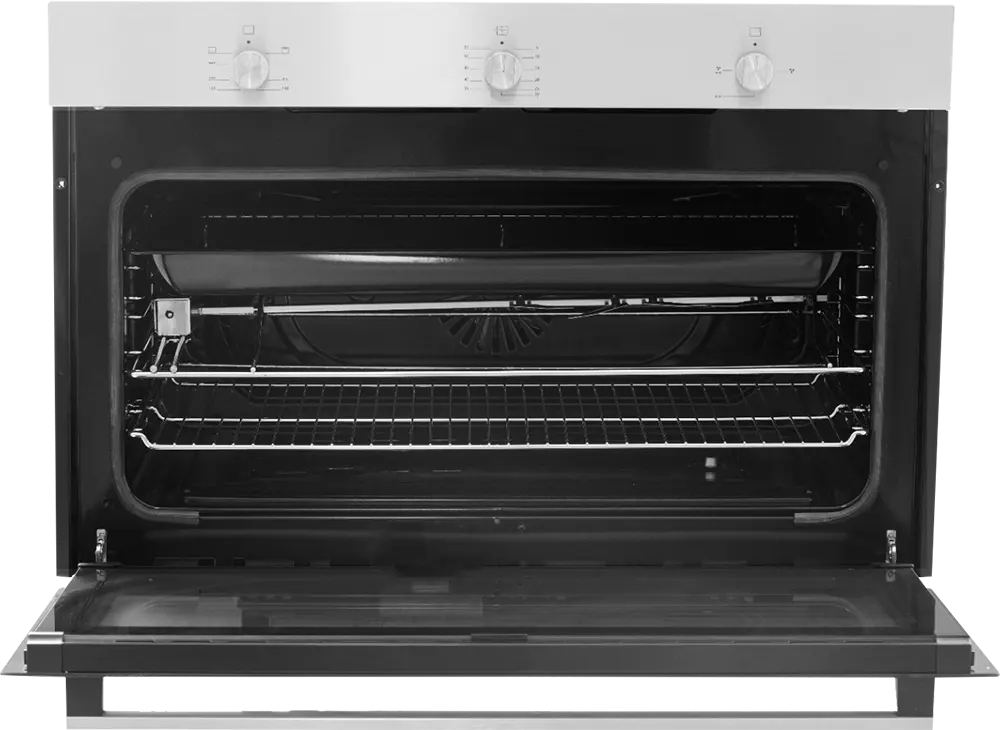 Ignis Built-in Oven, 90cm, Gas, 97L, Gas Grill, Fan, Black*Silver, FGK90GGFX