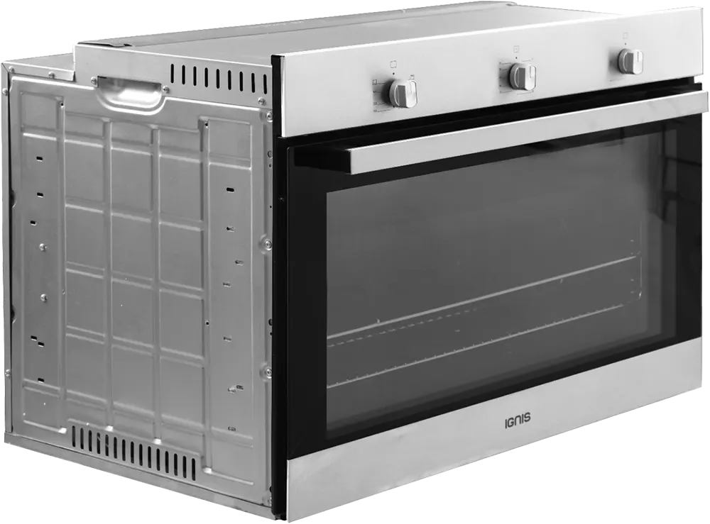 Ignis Built-in Oven, 90cm, Gas, 97L, Gas Grill, Fan, Black*Silver, FGK90GGFX