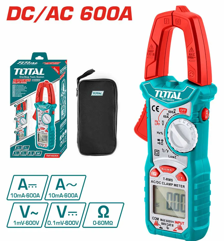جهاز كلامب ديجيتال توتال تولز ، 600 أمبير ،TMT-46004 AC-DC