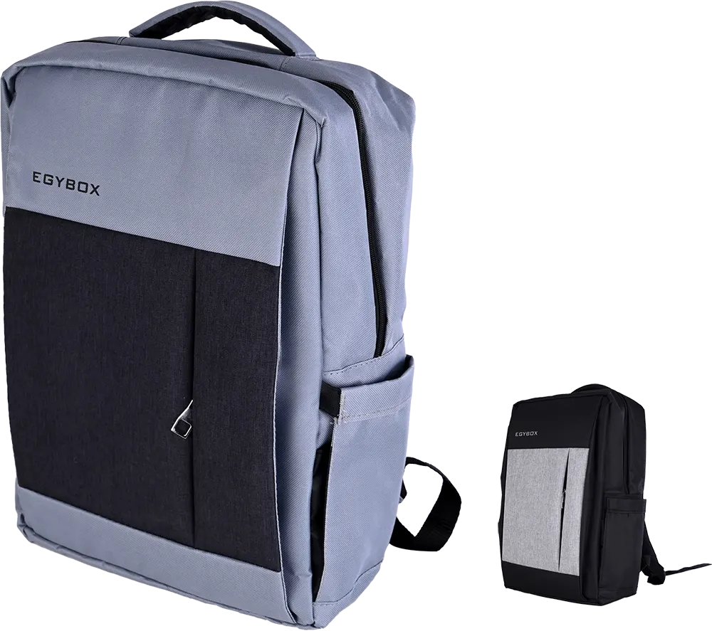 شنطة ظهر لاب توب إيجي بوكس باك 4، 15.6 بوصة، مقاومة للماء، أسود-رمادي