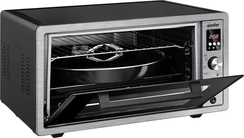 Simfer Electric Oven, 45L, 1400W, Grill, Fan, Digital Display, Silver Stainless Steel, 1215142