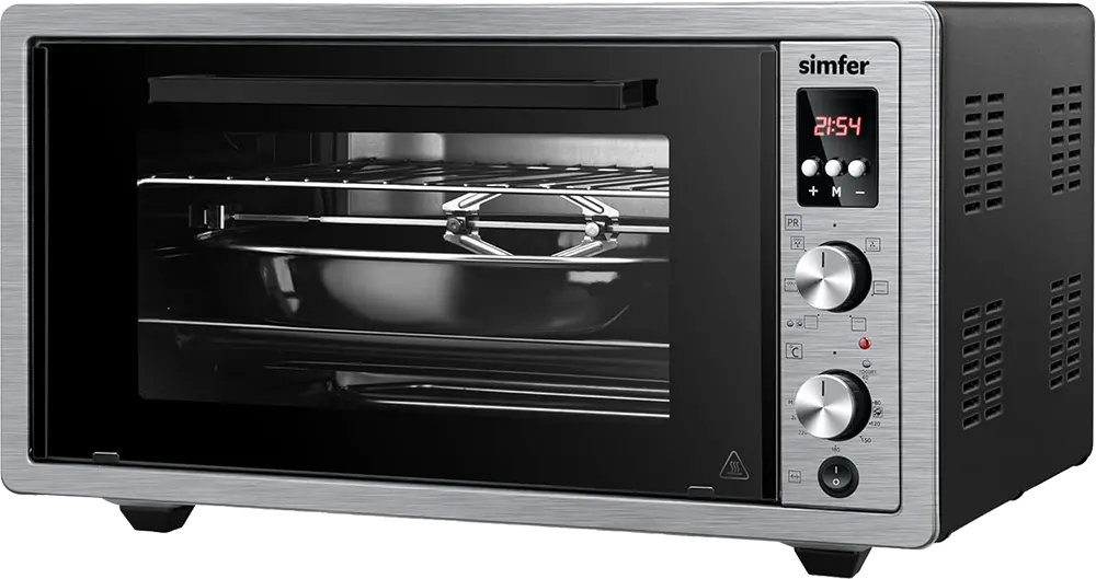 Simfer Electric Oven, 45L, 1400W, Grill, Fan, Digital Display, Silver Stainless Steel, 1215142