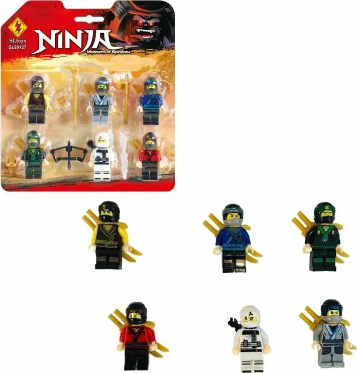 Ninja Figures, 6 in 1, 89127