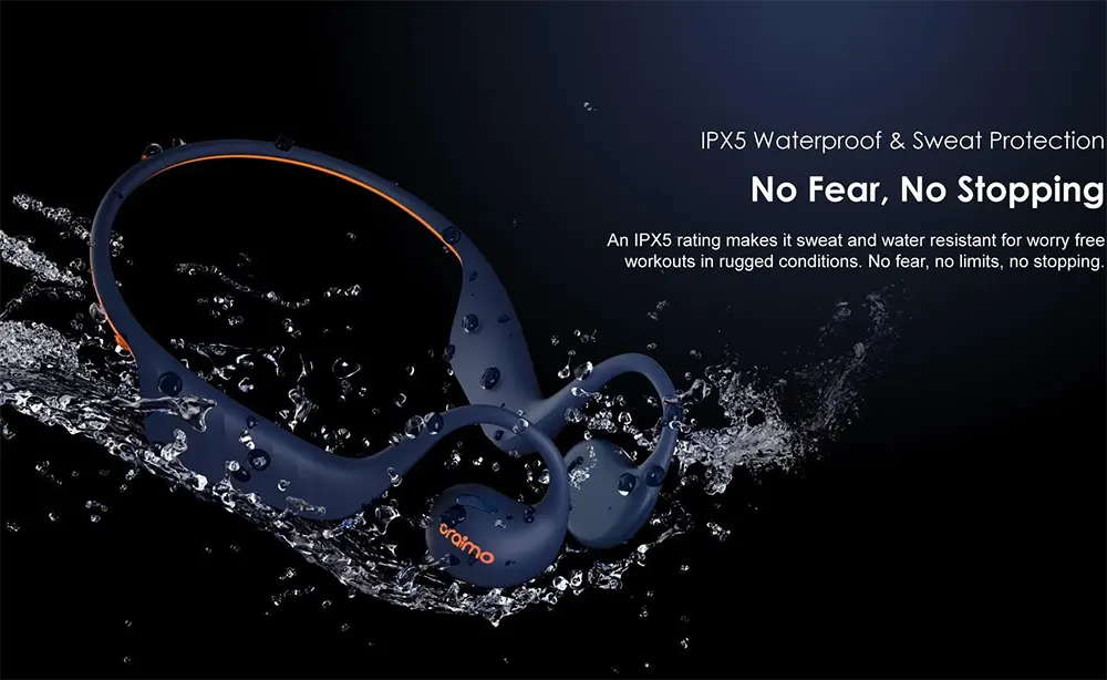 Wireless Earphone Oraimo Open Circle Bluetooth 5.2, 3.5Hrs Battery, Nebula Blue, OPN-40D