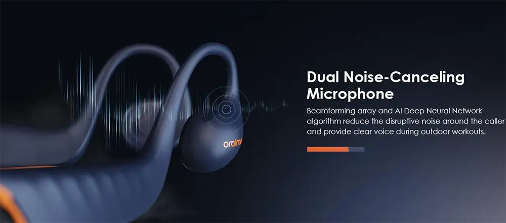 Wireless Earphone Oraimo Open Circle Bluetooth 5.2, 3.5Hrs Battery, Nebula Blue, OPN-40D