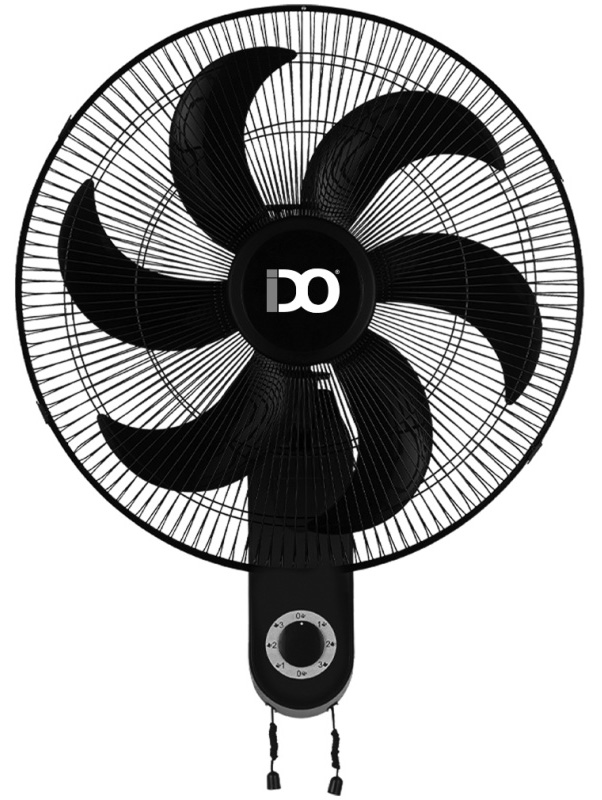 مروحة حائط اى دو 18 بوصة، 3 سرعات، أسود، WF18-BK (بضمان انسيا)