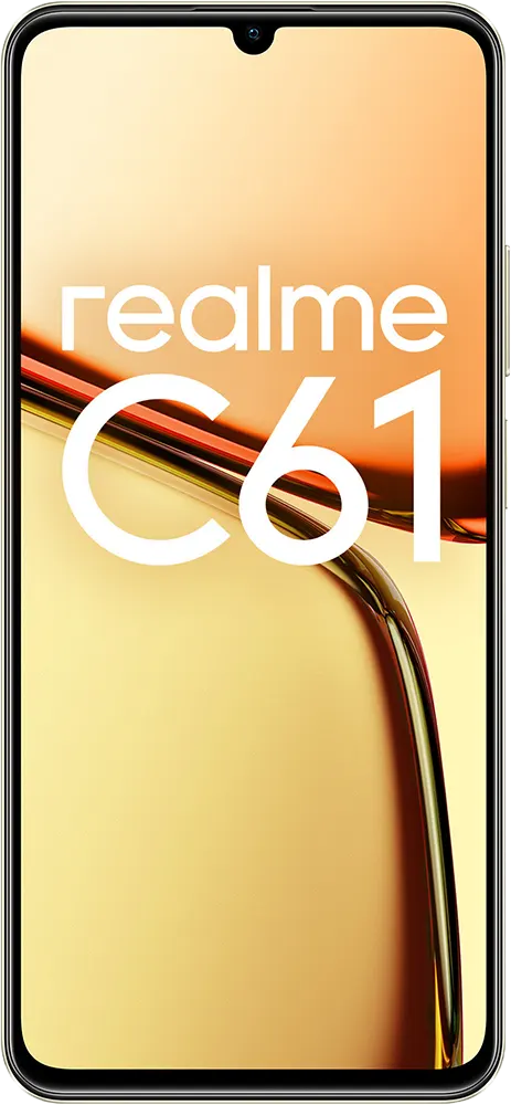 Realme C61 Dual SIM, 128GB Memory, 4GB RAM, 4G LTE, Sparkle Gold