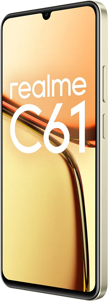 Realme C61 Dual SIM, 128GB Memory, 4GB RAM, 4G LTE, Sparkle Gold