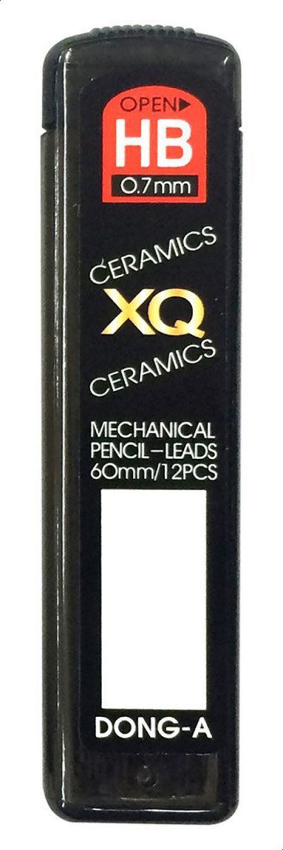 Dong-A HB pencil lead, 0.7 mm, 12 leads, Grey