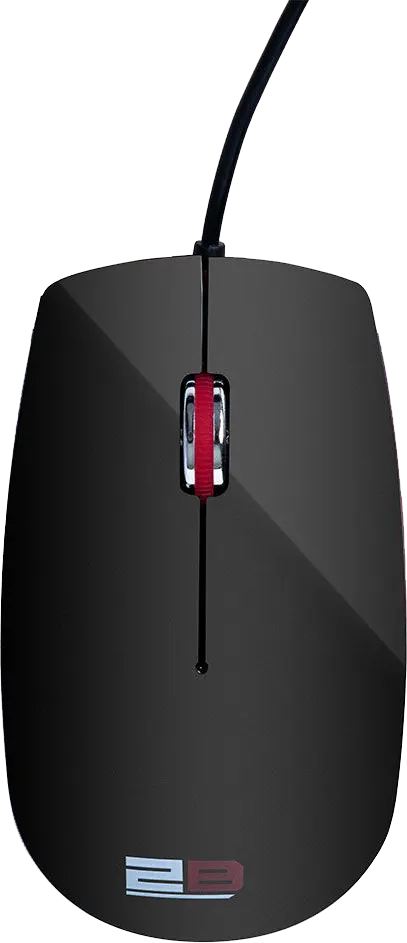 2B Wired Mouse, 1200 DPI, Black, MO16R