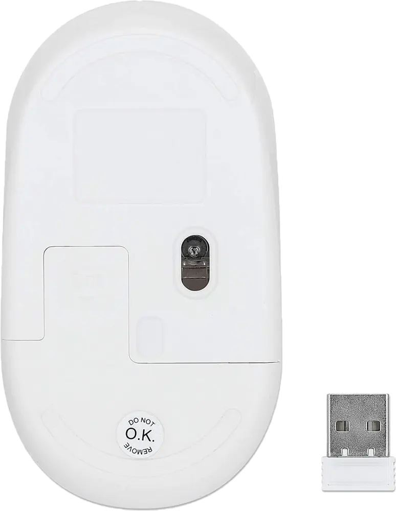 Manhattan Wireless Mouse, 2.4 GHz, 1000 dpi, White, MO70W