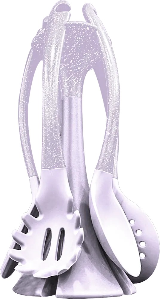 طقم توزيع بالحامل بيد جيرانيت ، 7 قطع ،موف 2219