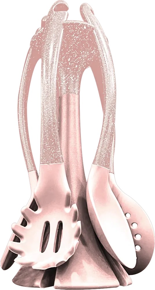 طقم توزيع بالحامل بيد جيرانيت ، 7 قطع ،بيج 2219