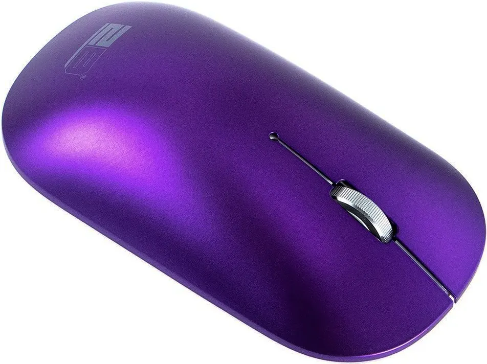 2B Wireless Mouse, 2.4 GHz, 4000 dpi, Silver-Purple, MO878