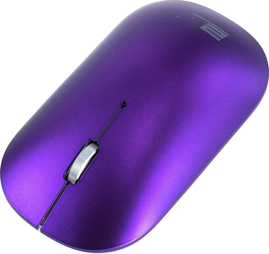 2B Wireless Mouse, 2.4 GHz, 4000 dpi, Silver-Purple, MO878