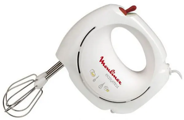 Moulinex Hand Mixer, 200W, 5 Speeds, White, HM2501B1
