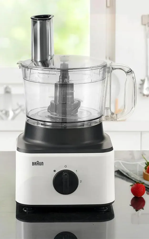 Braun Electric Food Processor, 750 Watt, White, FP0132WH (With Raya Warranty)