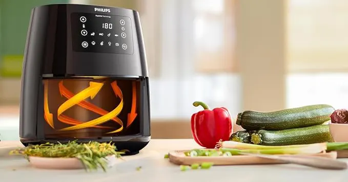 Philips Air Fryer, 1550 Watt, Digital, 4.1 Liter, Black, HD9243-90 (With Raya Warranty)