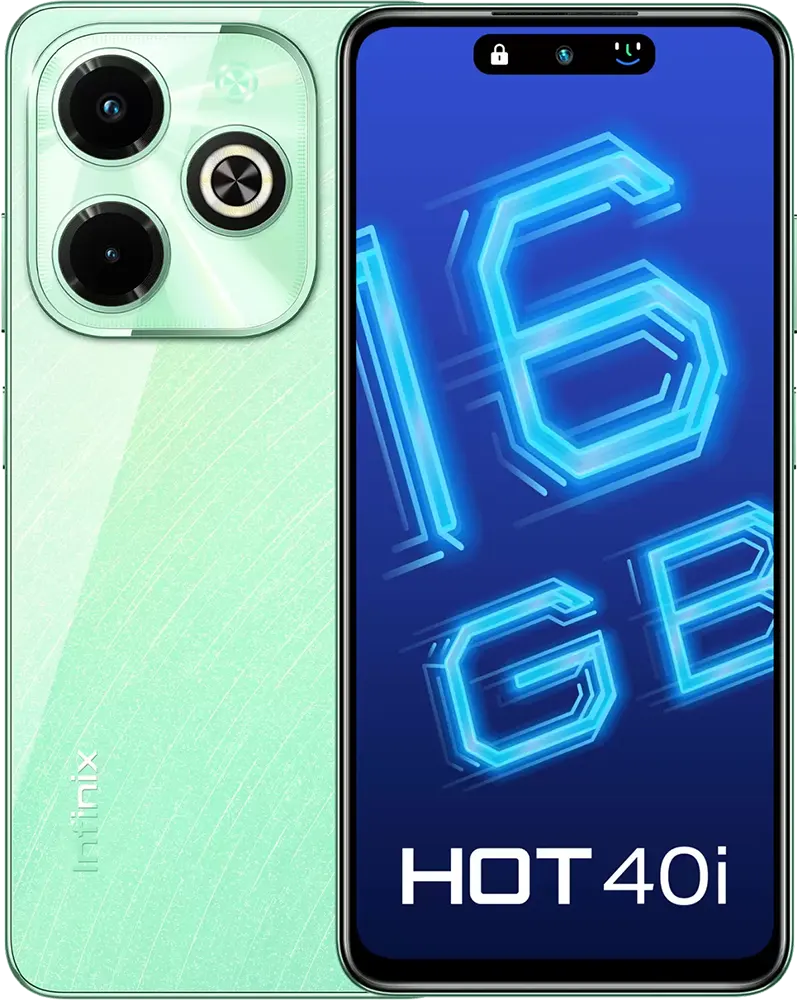 Infinix Hot 40i Dual SIM Mobile, 128GB Internal Memory, 4GB RAM, 4G LTE , Tarfall Green