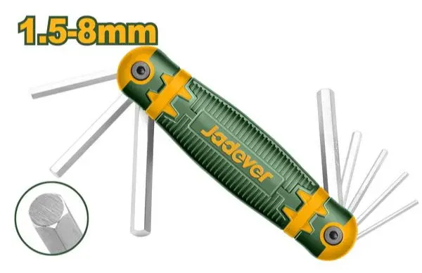 JADEVER Hex Anke Key Set, 8 Pieces Metal, JDHK1281