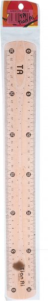 Tian Ri Flexible Wide Plastic Ruler, 30 cm, Rose ta8030