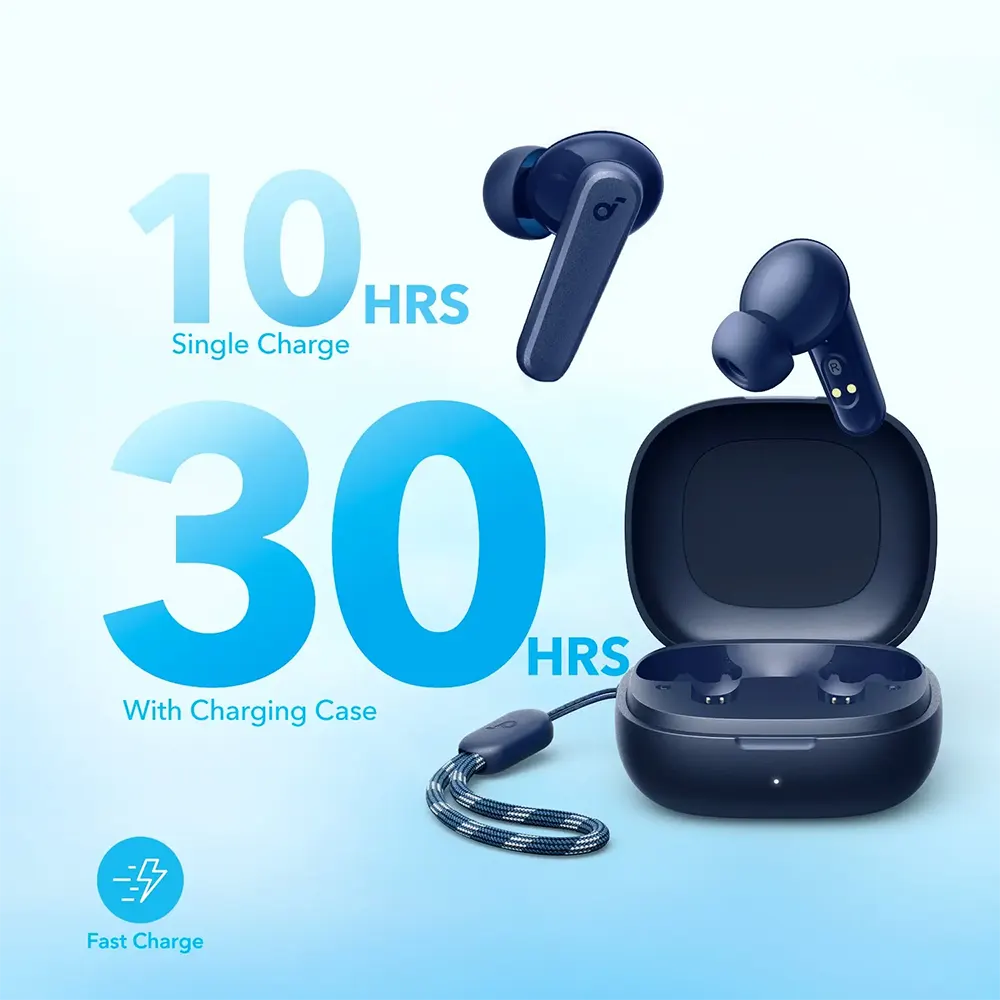 Wireless Earphone Anker R50I Bluetooth 5.3, 30Hrs Battery, Blue, A3949H32