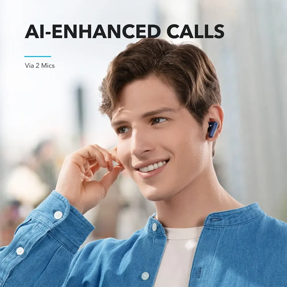 Wireless Earphone Anker R50I Bluetooth 5.3, 30Hrs Battery, Blue, A3949H32