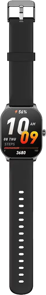 Amazfit POP 3S Smart Watch, Bluetooth, 1.96" Touch Screen, Water Resistant, Black