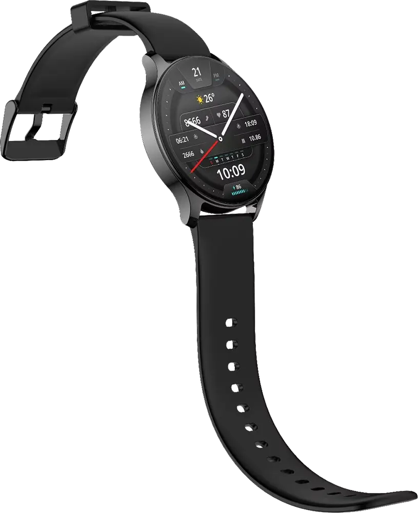 Amazfit POP 3R Smart Watch, Bluetooth, 1.43" Touch Screen, Water Resistant, Black