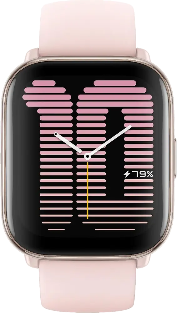 Amazfit Active Smart Watch, Bluetooth, 1.75" Touch Screen, Water Resistant, GPS, Pink