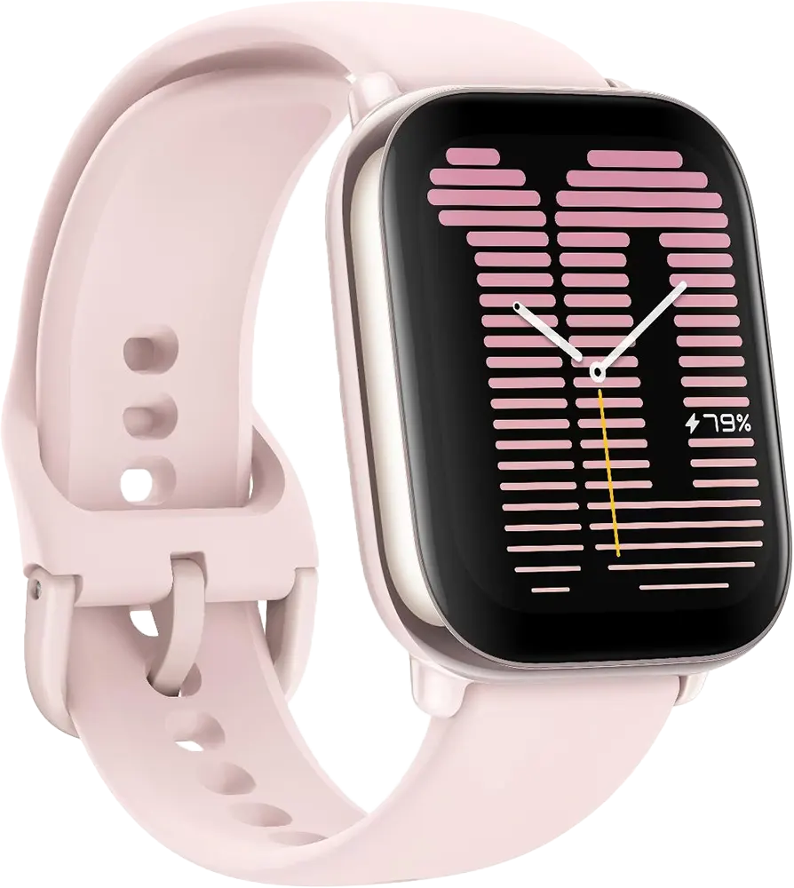 Amazfit Active Smart Watch, Bluetooth, 1.75" Touch Screen, Water Resistant, GPS, Pink