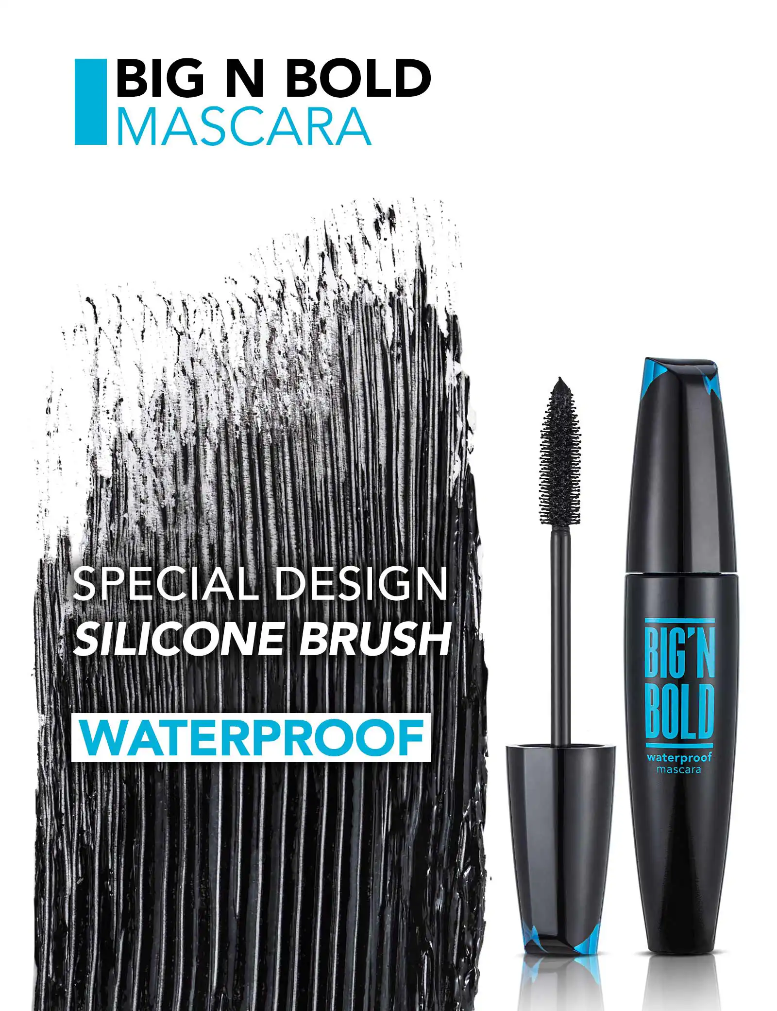 FLORMAR BIG N BOLD WATERPROOF MASCARA, BLACK