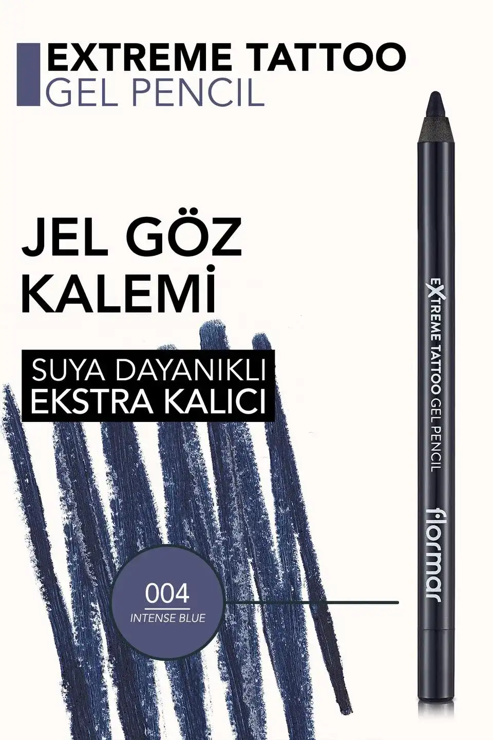 FLORMAR EXTREME TATTOO GEL PENCIL, 04 INTENSE BLUE