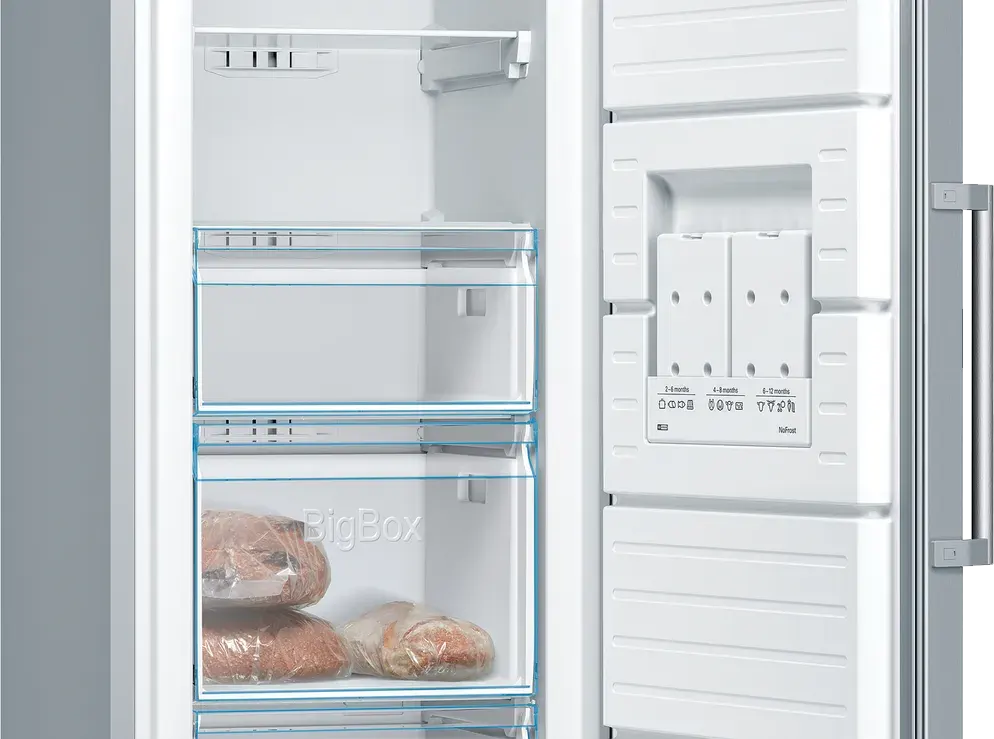 Bosch Upright Freezer, No Frost, 7 Drawers, Stainless Steel, Silver, GSN36VL30U