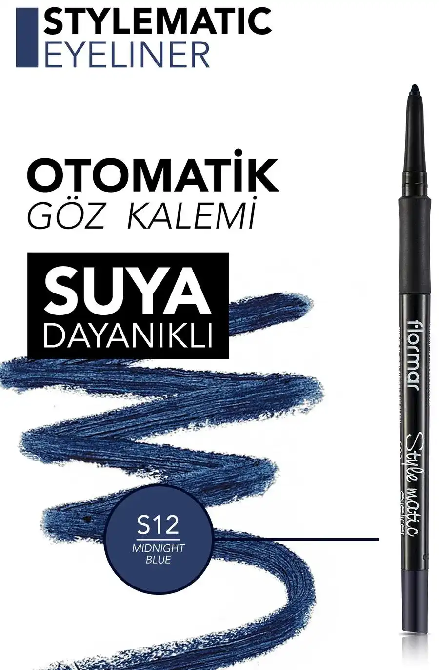 FLORMAR STYLE MATIC EYELINER, S12 MIDNIGHT BLUE