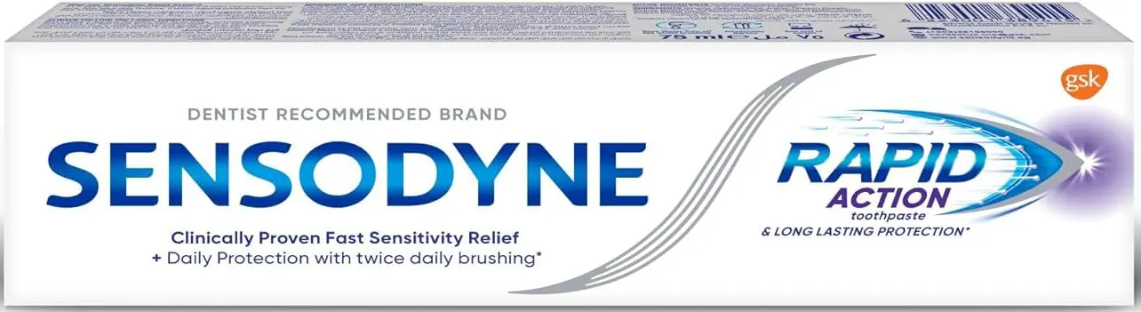 معجون أسنان رابيد اكشن من سنسوداين، 75 مل