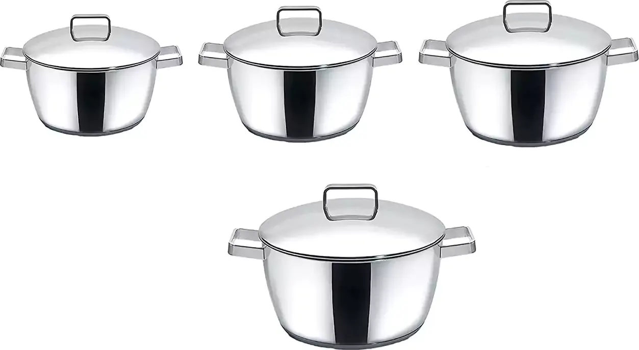 طقم حلل أستنالس من زهران اوبتيما، 8 قطع، فضي