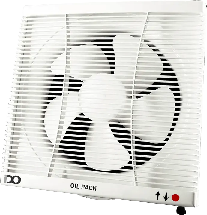 IDO Kitchen Ventilating Fan, Frame 25*25cm, inner fan diameter 20cm, Detachable Oil Bowl, Ivory White, WVF25-OWH