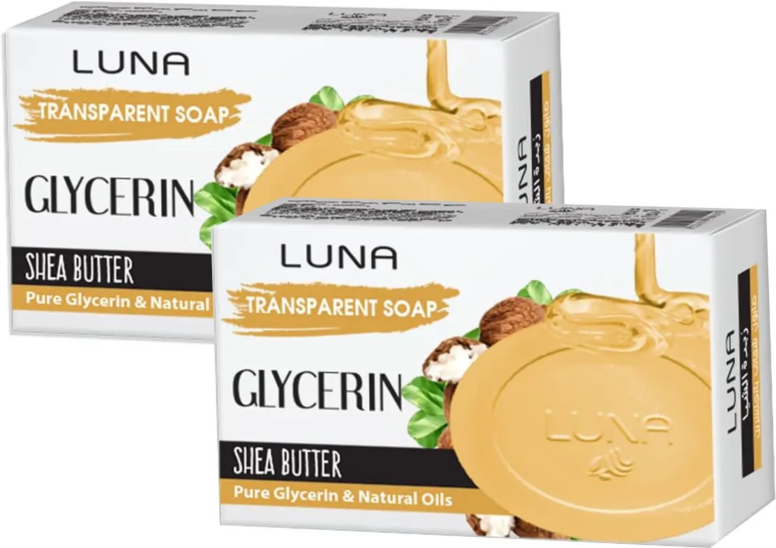 صابون جلسرين من لونا بخلاصة زبدة الشيا، 72 جم  (1+1)