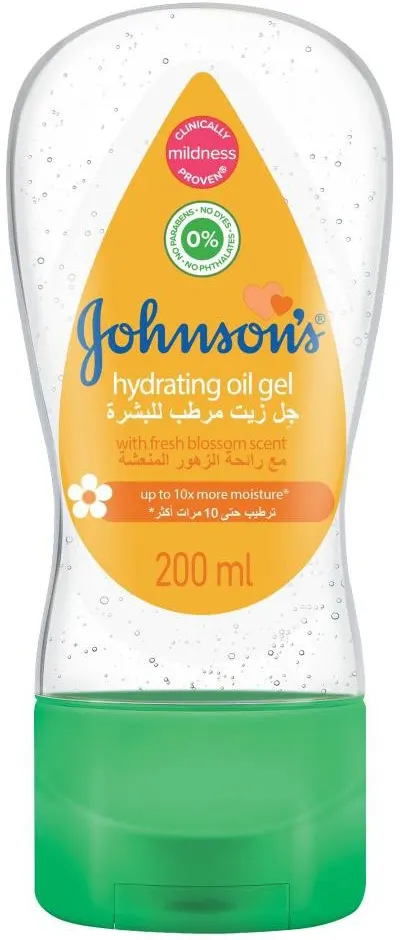 جل زيت مرطب للبشرة من جونسون، 200 مل
